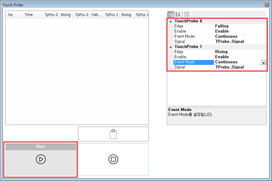 Touch Probe 설정